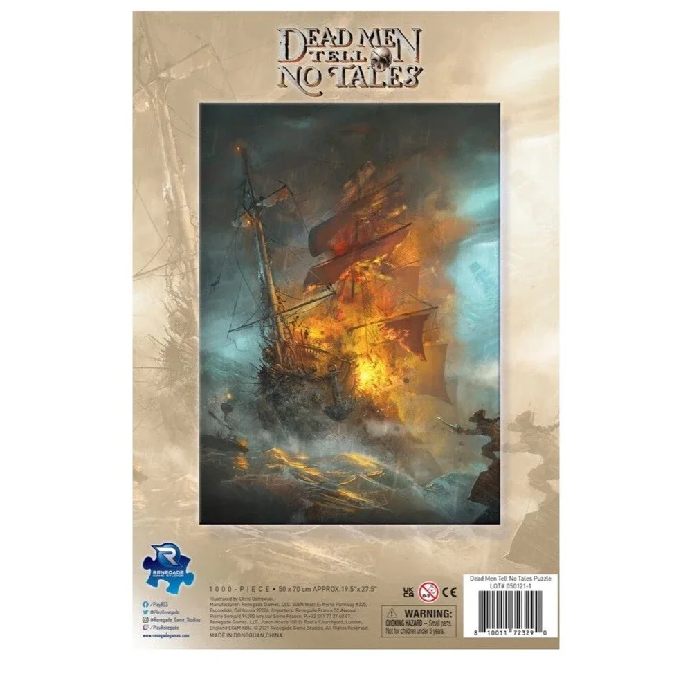 Dead Men Tell No Tales Jigsaw Puzzle Renegade Games Board Card New Ship Sailing